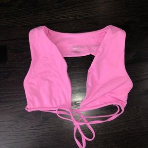 FRANKIES BIKINIS PINK SHEA TOP